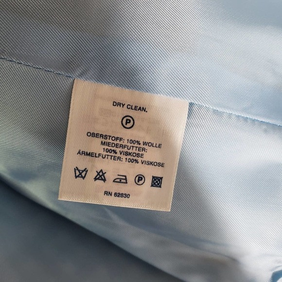 Lands' End Wool Blend Plaid Blazer Women's 14P Tan Beige‎ Blue - Picture 11 of 11